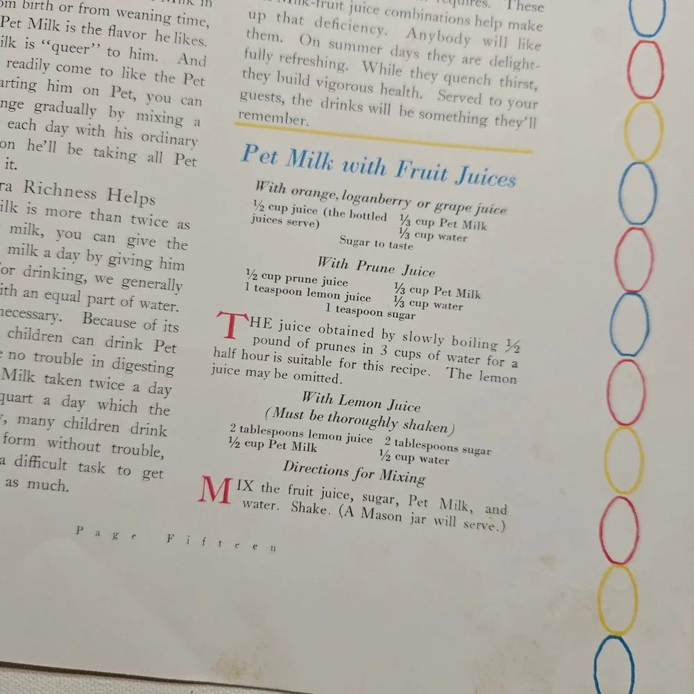 VTG 1930 Pet Milk Company Infant Baby Bottle Feeding Booklet MCM Antique Art USA